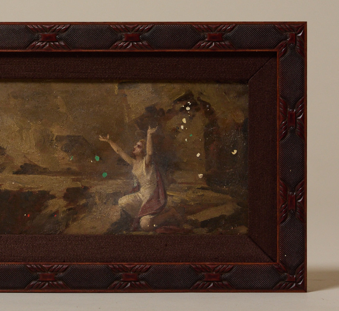EARLY 2OTH CENTURY ITALIAN PENITENT SAINT SCENE