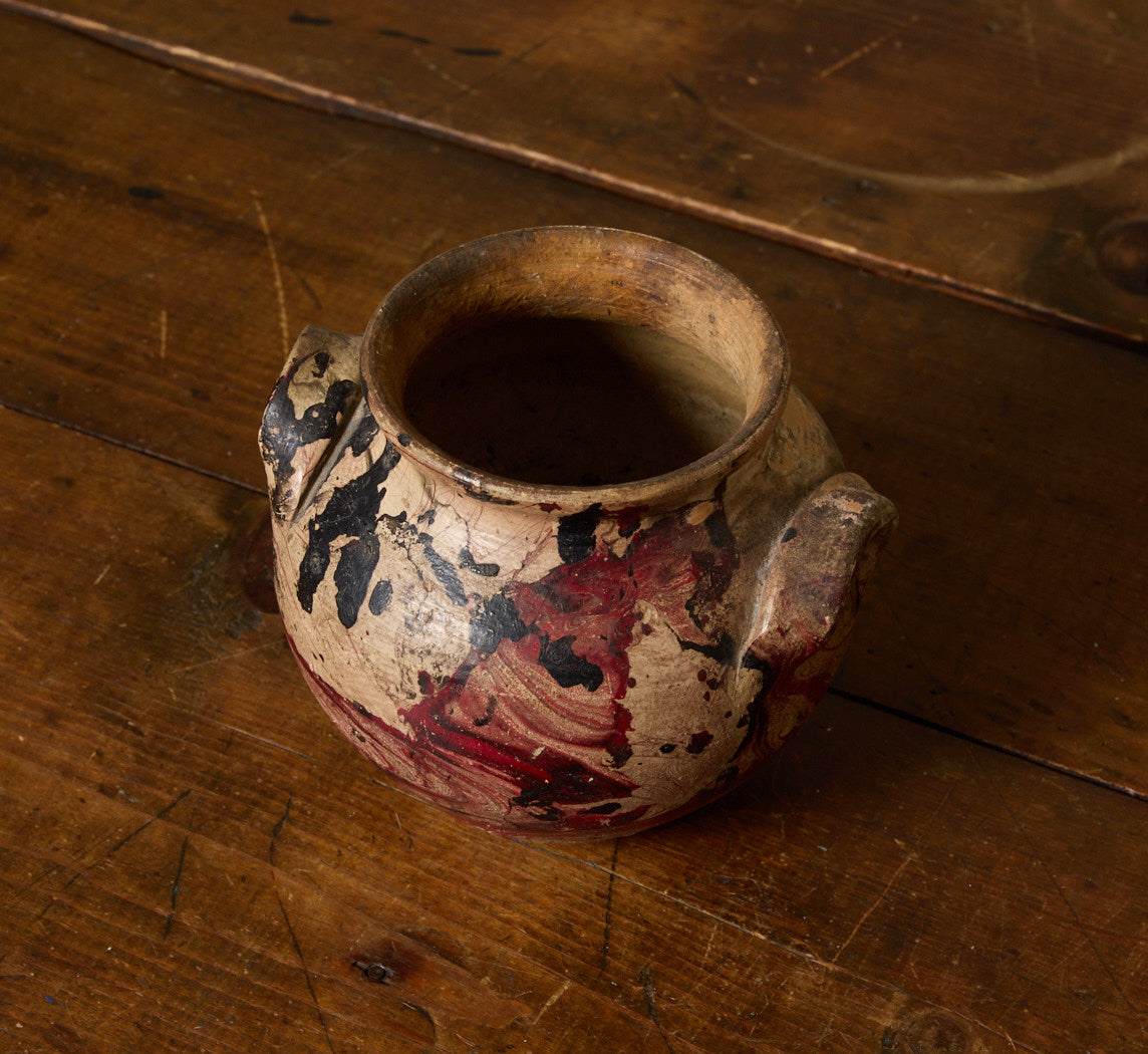 ANTIQUE AGATEWARE VASE