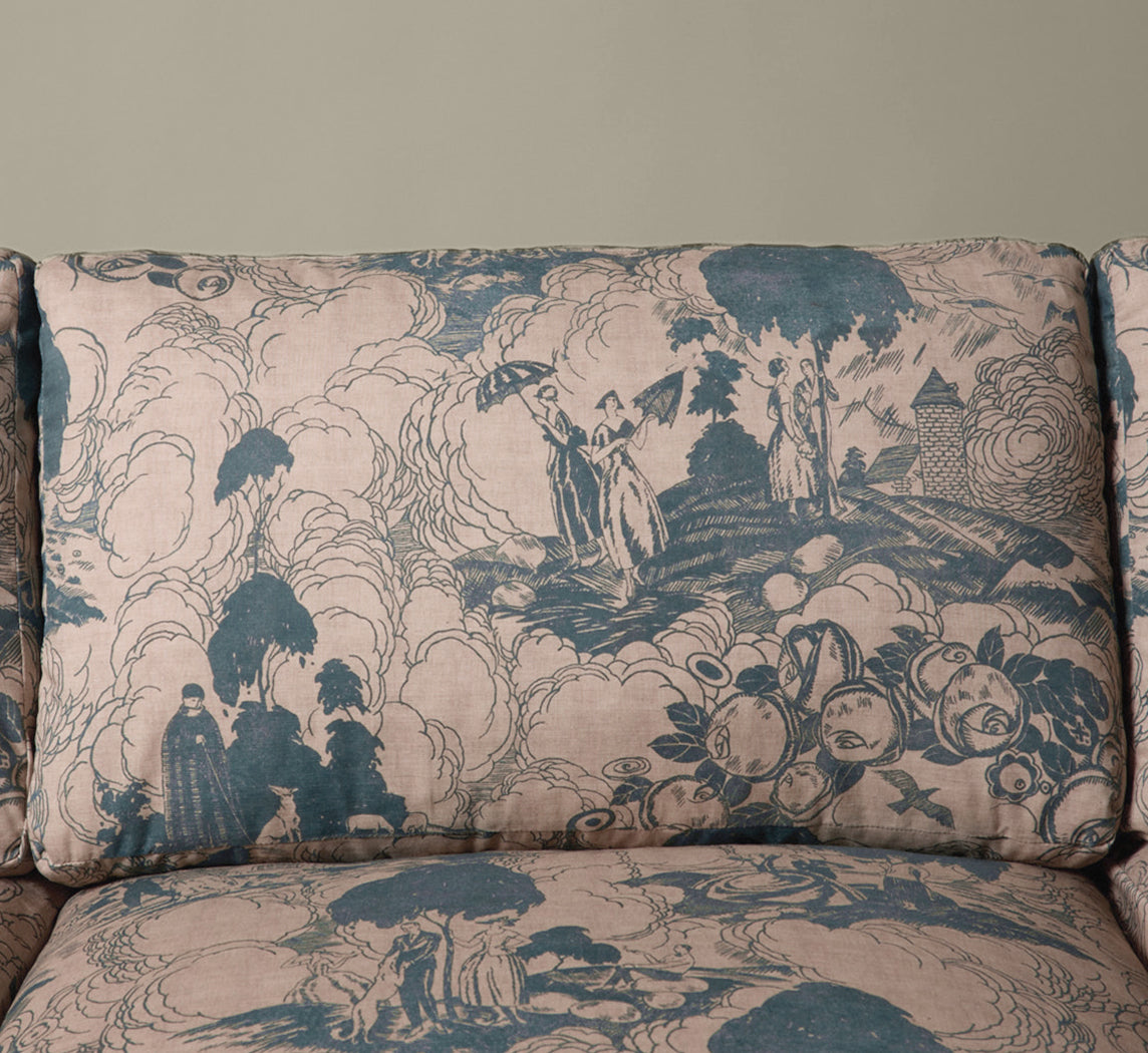 PIERCE & WARD SATURDAY SOFA IN PARASOL TOILE (8')