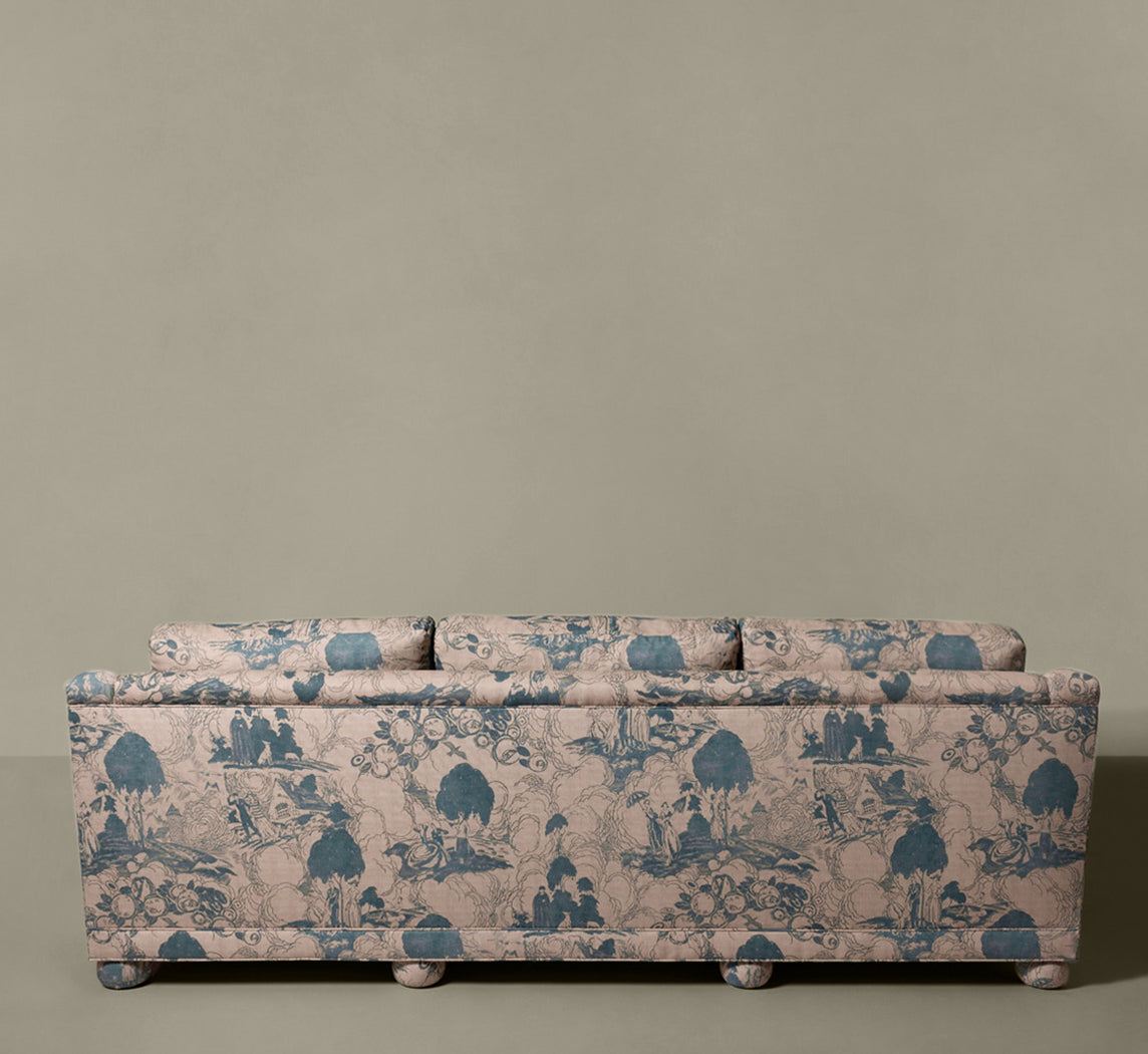 PIERCE & WARD SATURDAY SOFA IN PARASOL TOILE (8')