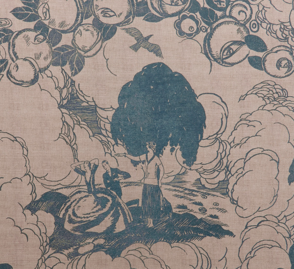 PIERCE & WARD SATURDAY SOFA IN PARASOL TOILE (8')