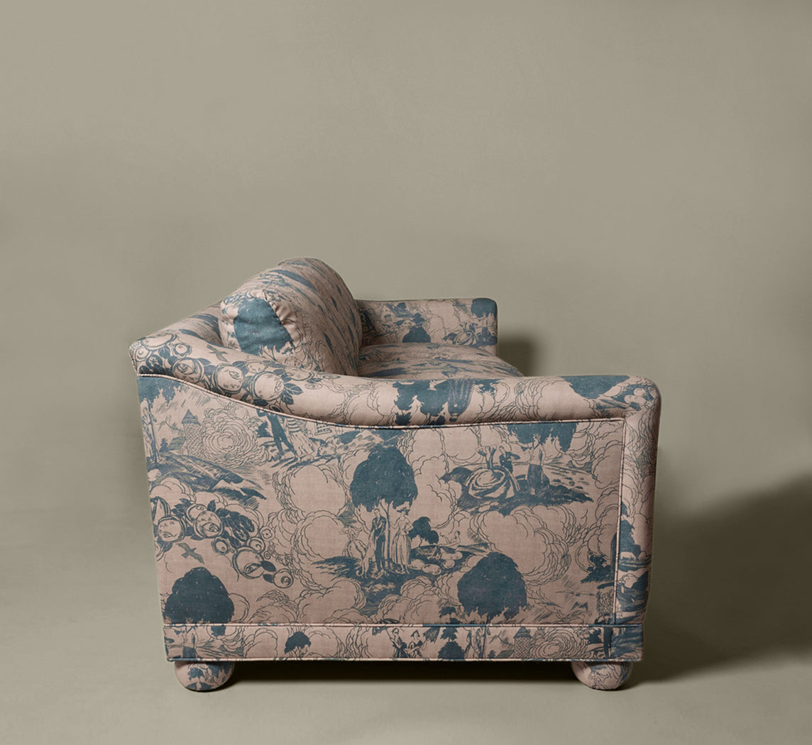 PIERCE & WARD SATURDAY SOFA IN PARASOL TOILE (8')