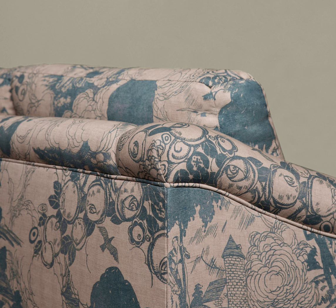 PIERCE & WARD SATURDAY SOFA IN PARASOL TOILE (8')