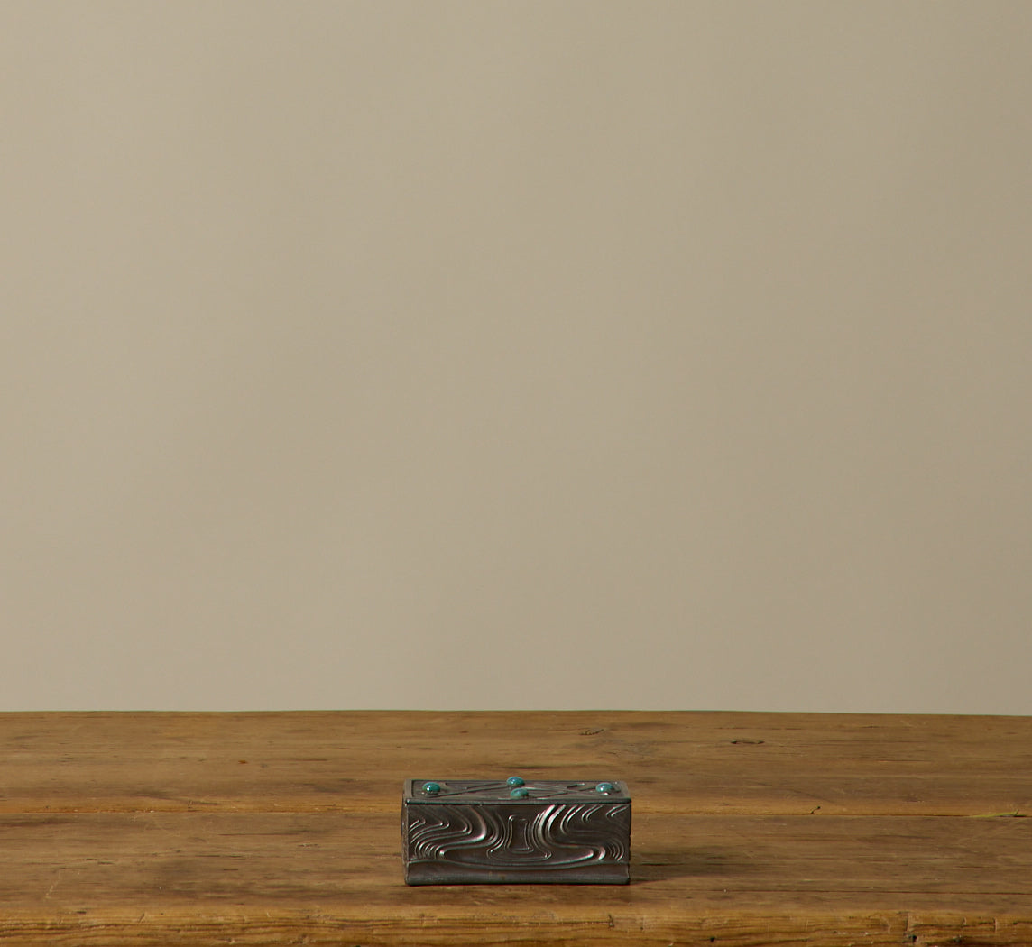 EUROPEAN ART NOUVEAU METAL BOX