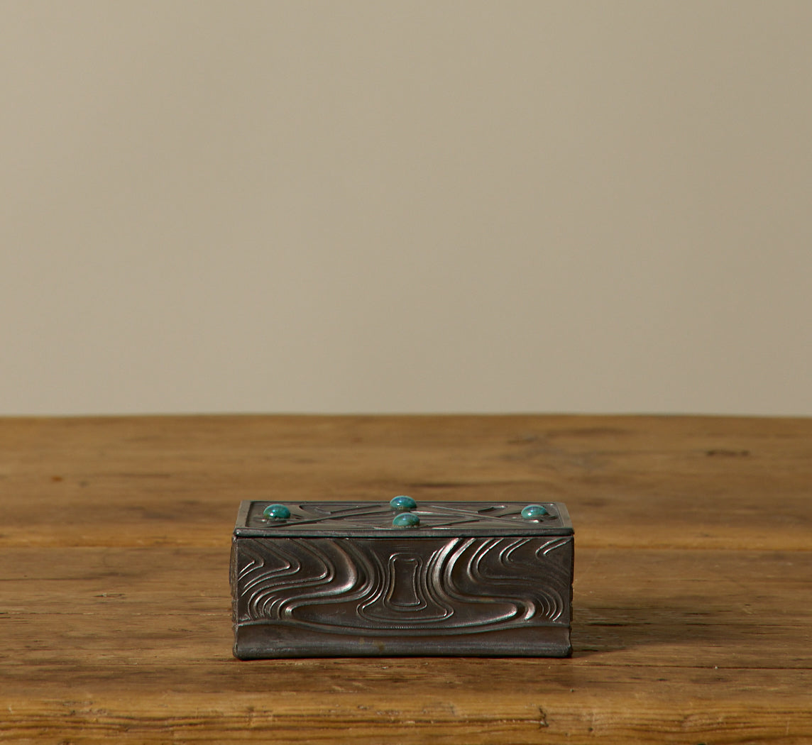 EUROPEAN ART NOUVEAU METAL BOX