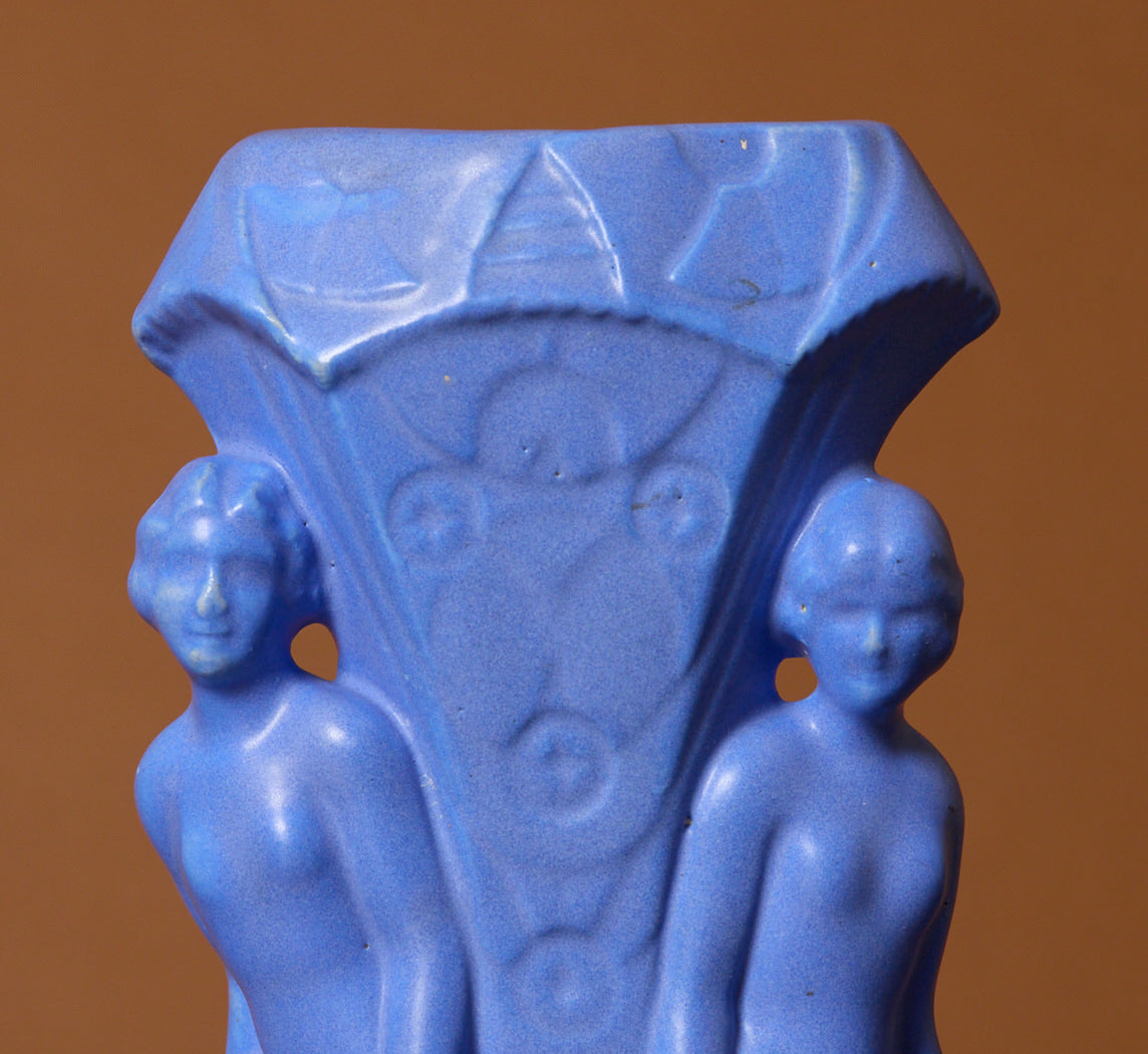 ART DECO TWIN CARYATID BUD VASE