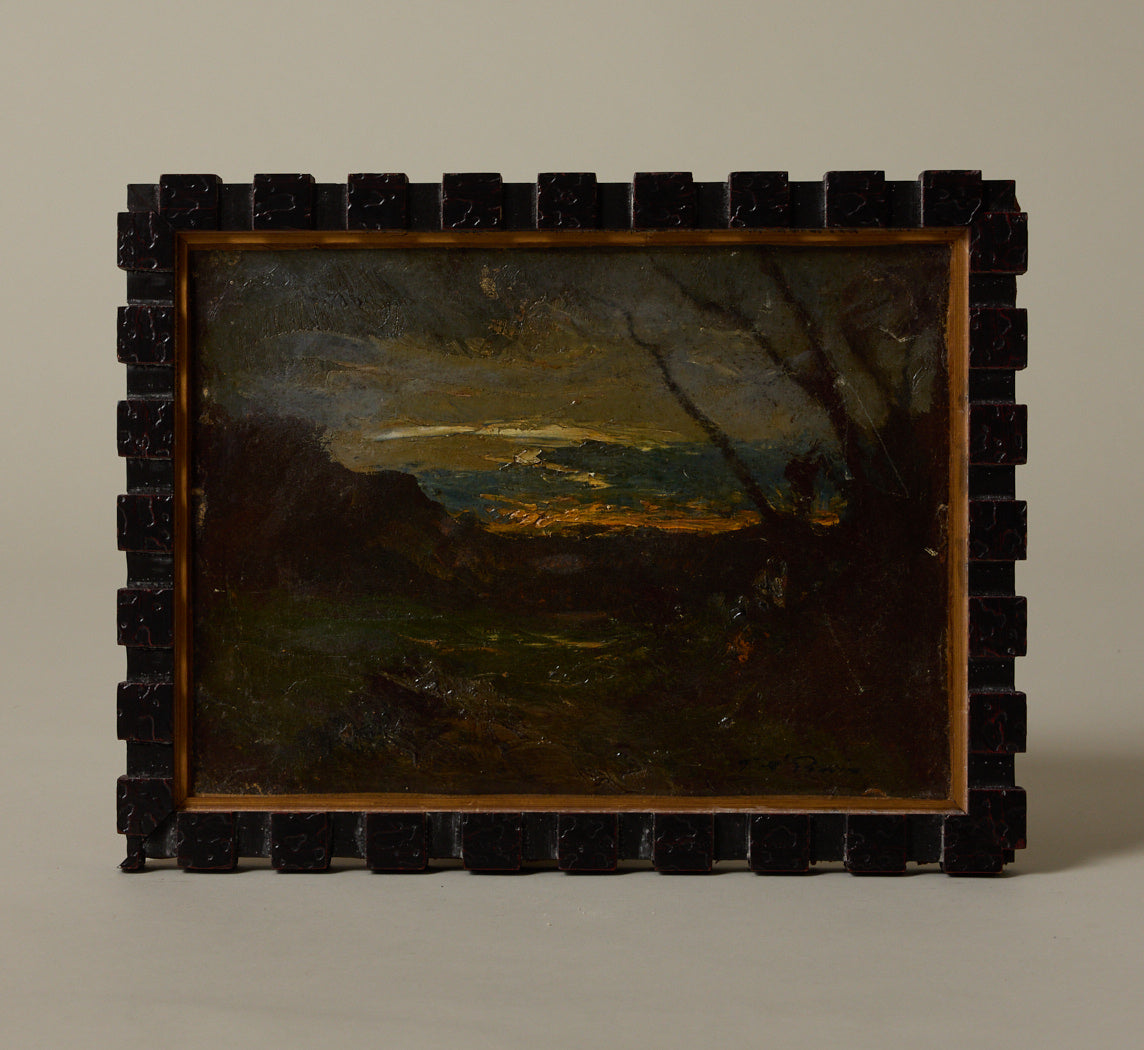 PAYSAGE LYONNAIS AU CRÉPUSCULE BY FRANÇOIS AUGUSTE RAVIER (1814-1895)