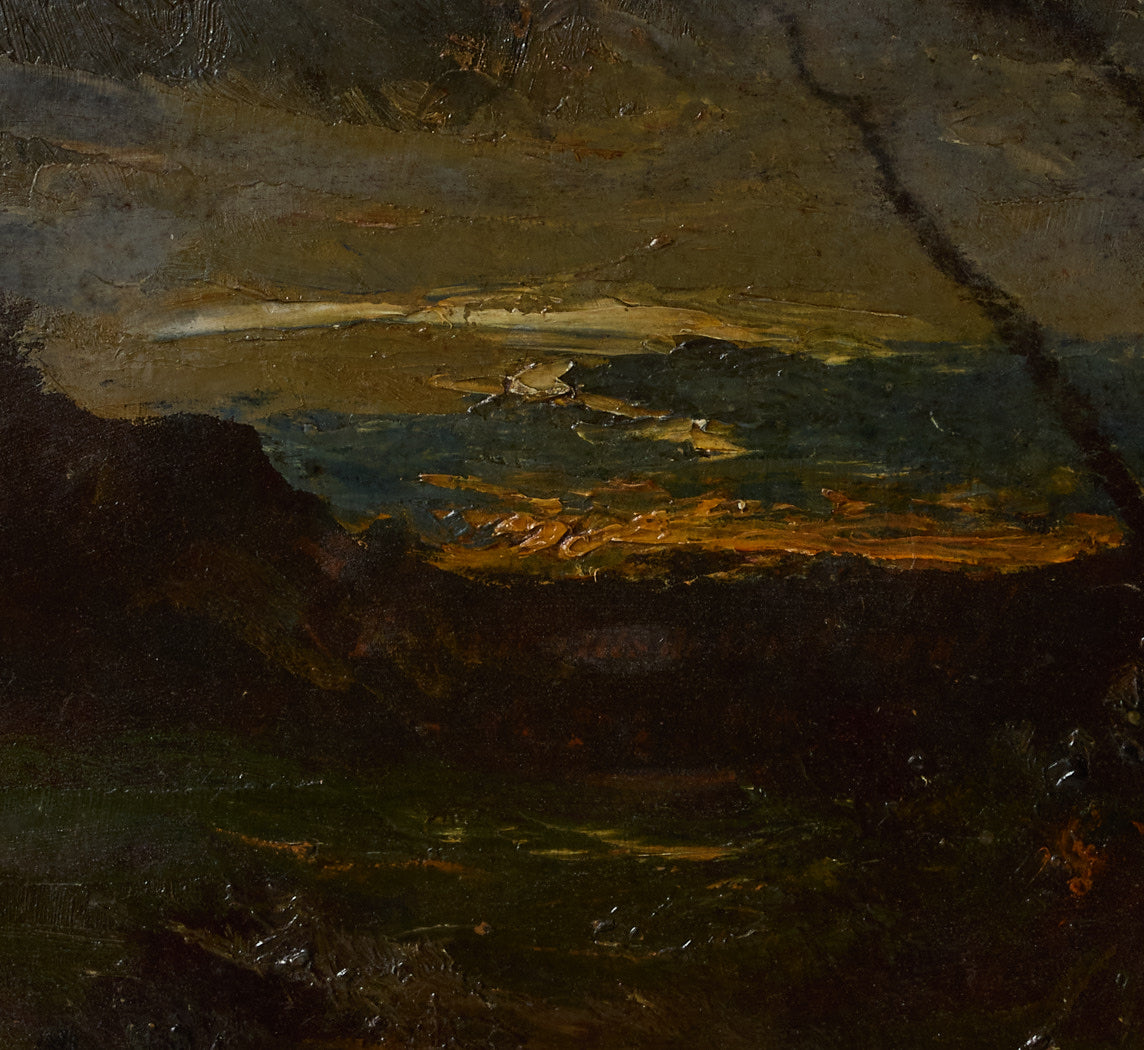 PAYSAGE LYONNAIS AU CRÉPUSCULE BY FRANÇOIS AUGUSTE RAVIER (1814-1895)