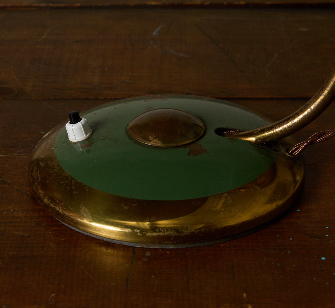 MID CENTURY BAUHAUS GREEN SECRETARY LAMP BY HELO LEUCHTEN