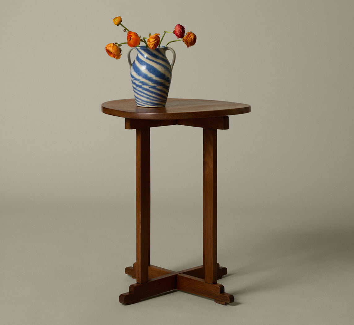 AMSTERDAM SCHOOL OAK SIDE TABLE