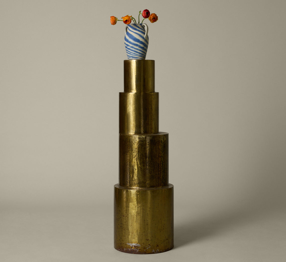 20TH CENTURY BRASS ABSTRACT SCULPTURE BY CLARK MURRAY