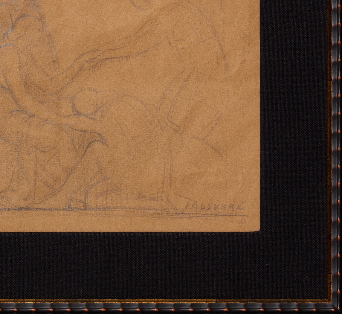 1920S SPANISH CHARCOAL FIGURE STUDY