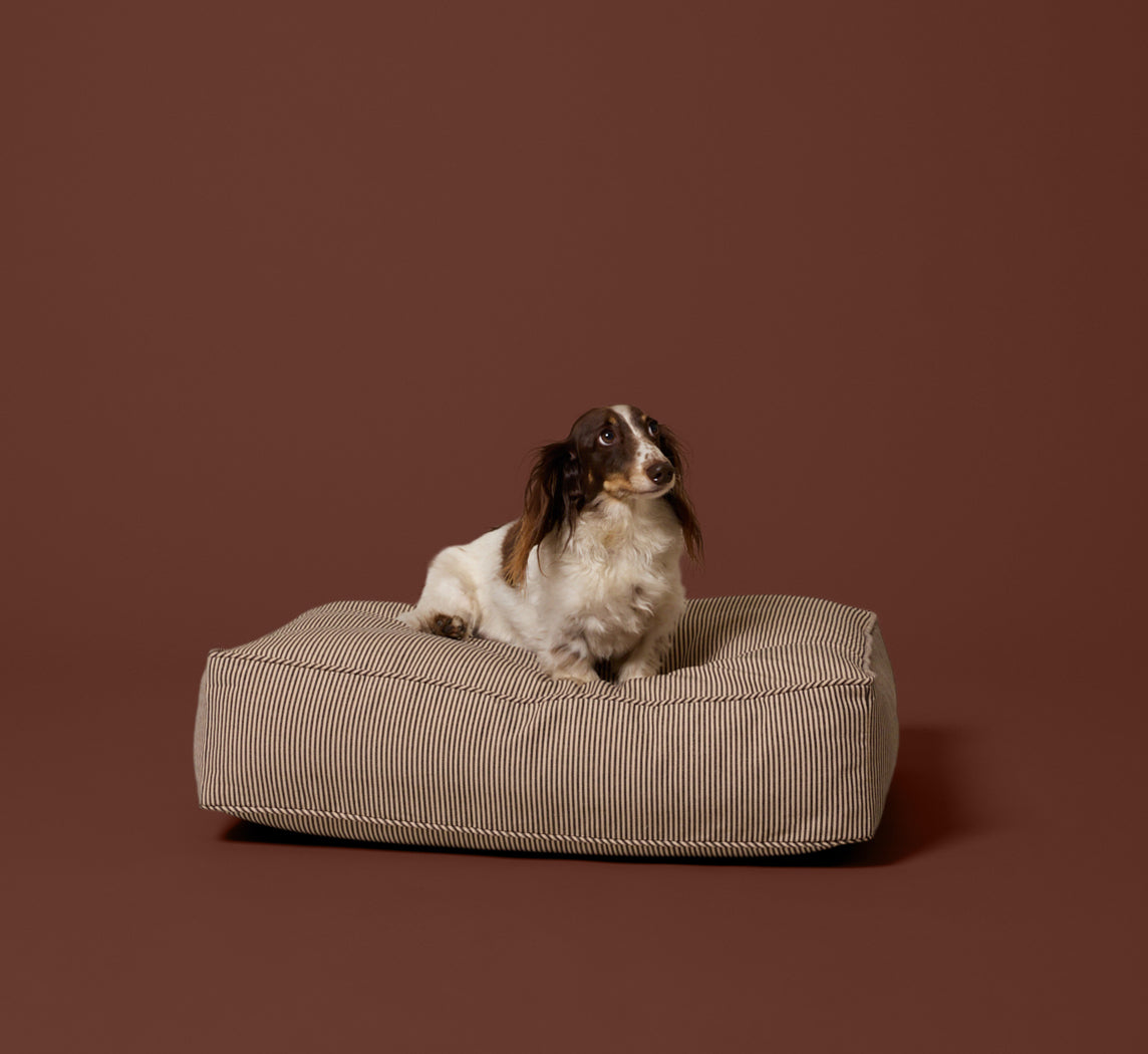 PIERCE & WARD DOG BED IN ESSEX STRIPE (MULTIPLE SIZES)