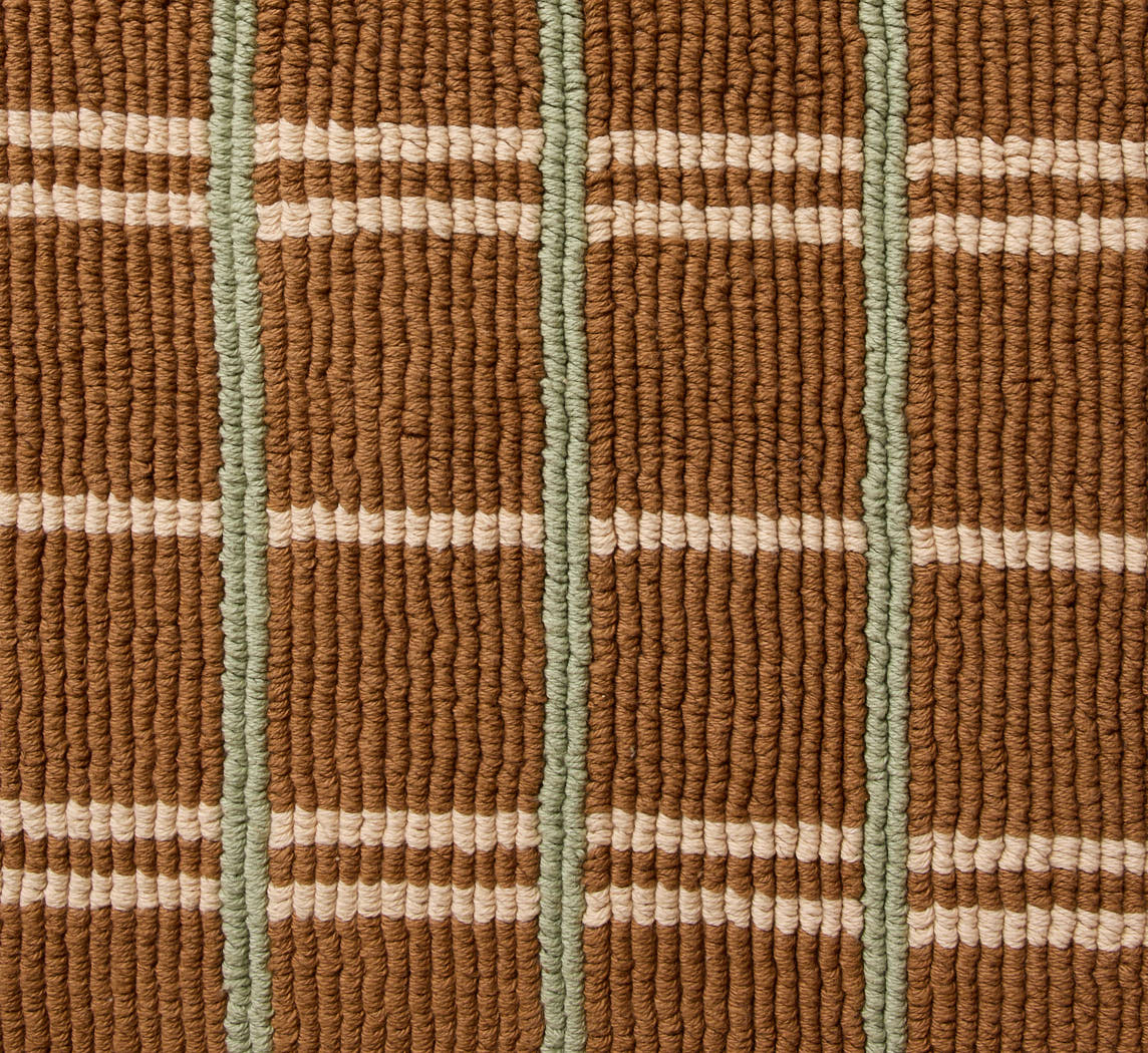 LUCIA BATH MAT IN HAZELNUT & JADE