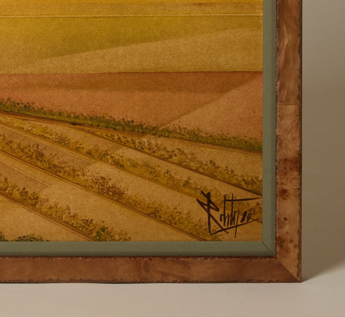 VINTAGE SPANISH SCHOOL PASTORAL DIPTYCH