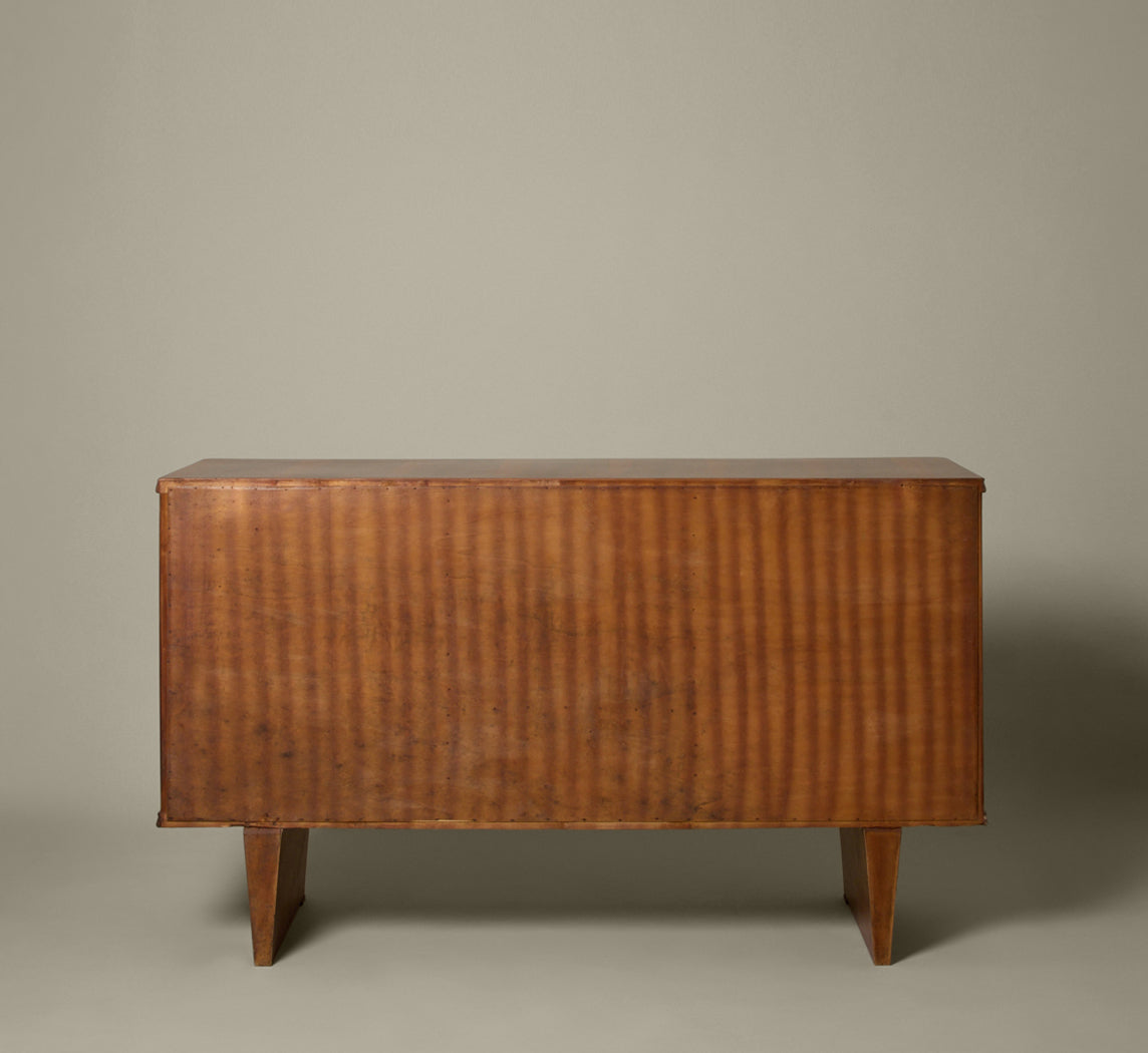 1940S ITALIAN ART DECO WALNUT & ROSEWOOD SIDEBOARD