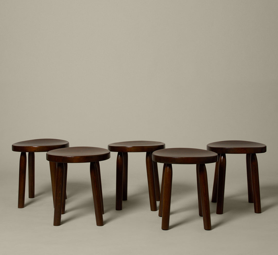 1950S ITALIAN CARVED WOOD STOOL