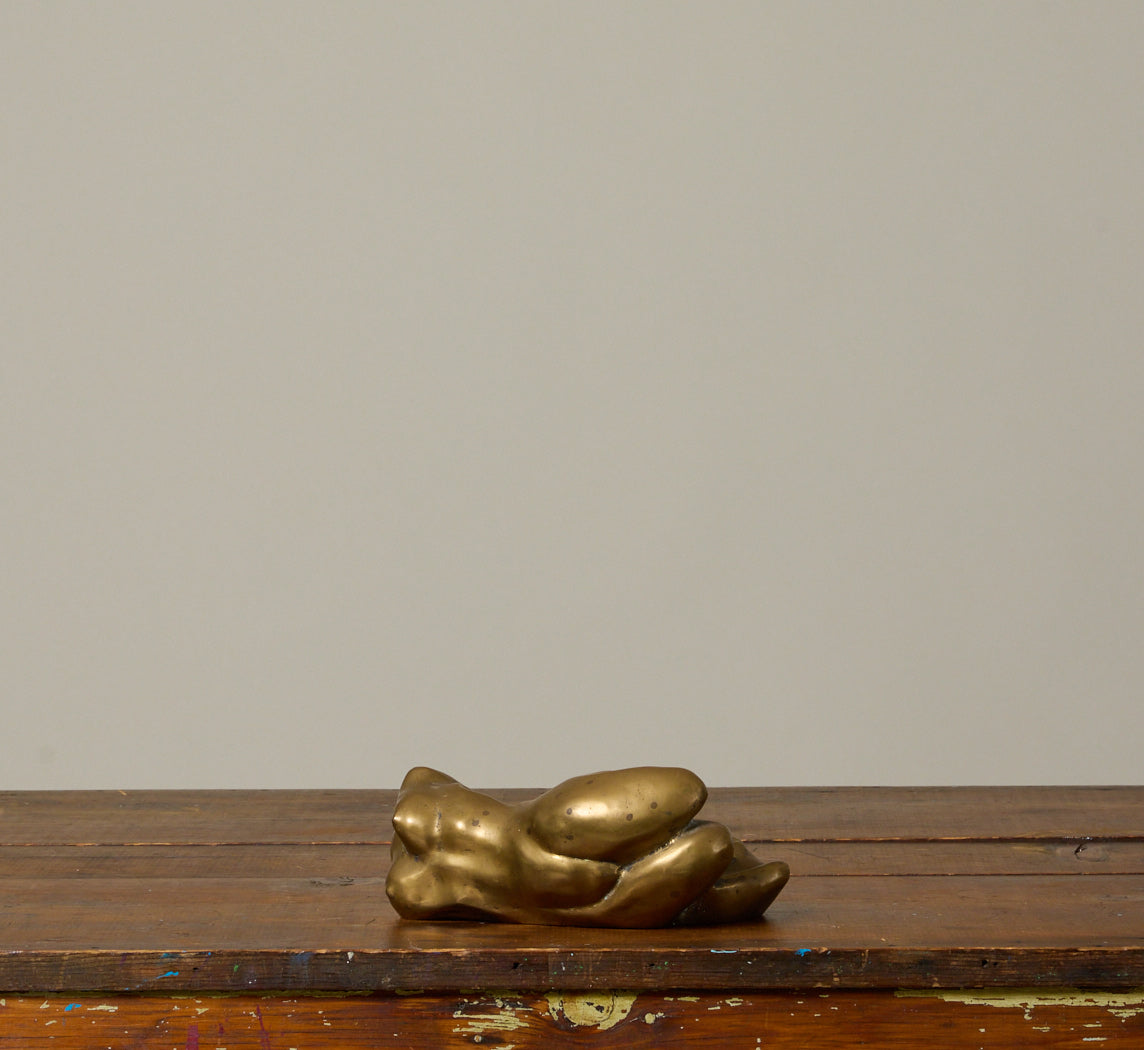 MIDCENTURY ABSTRACT BRONZE SCULPTURE