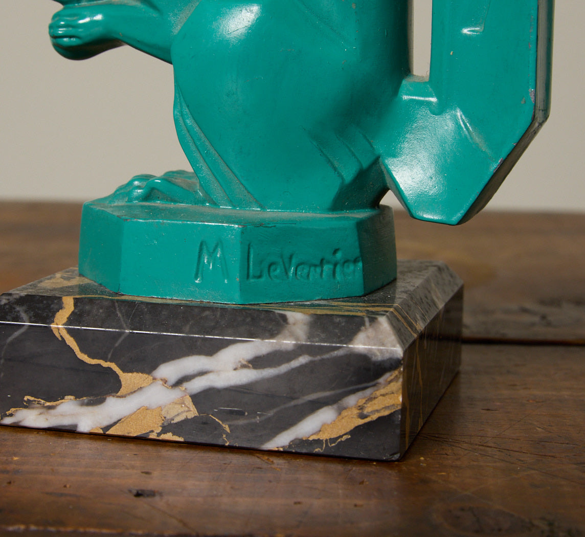 PAIR OF SQUIRREL BOOKENDS BY MAX LEVERRIER