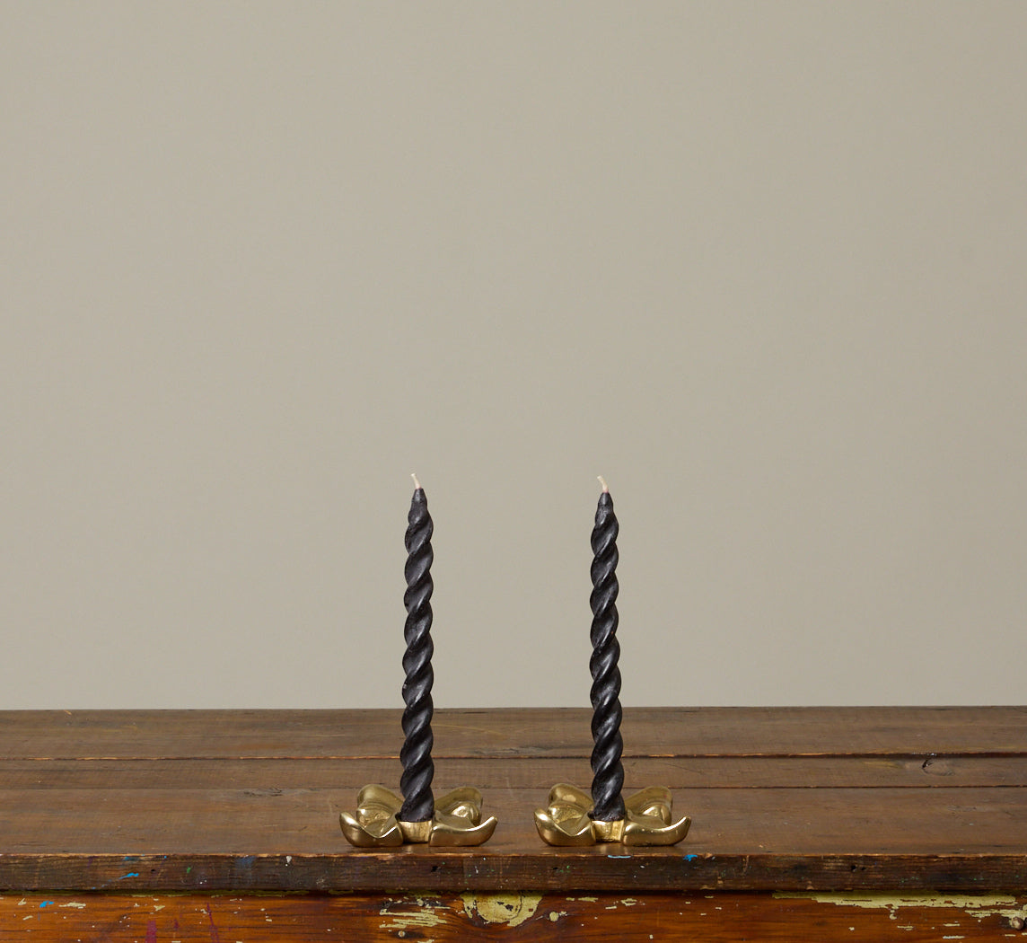 PAIR OF VINTAGE BOW CANDLE STICK HOLDERS