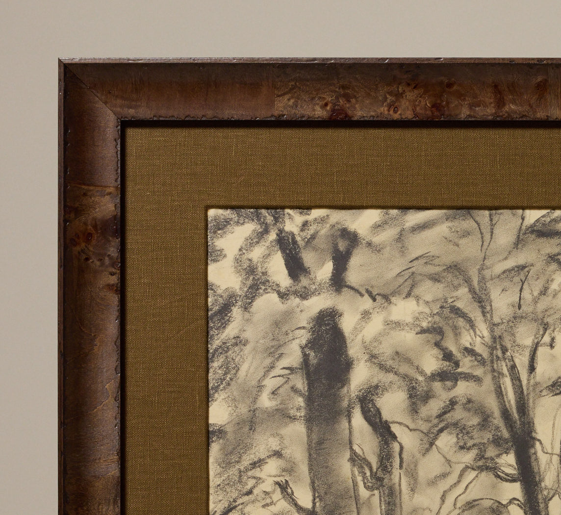 CHARCOAL FOREST LANDSCAPE, C. 1940S