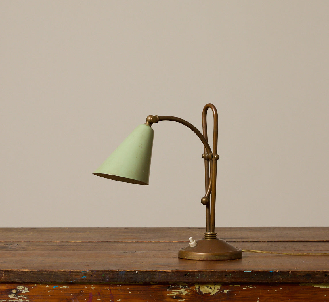 1940S ITALIAN MINT GREEN & BRASS TABLE LAMP – Pierce & Ward