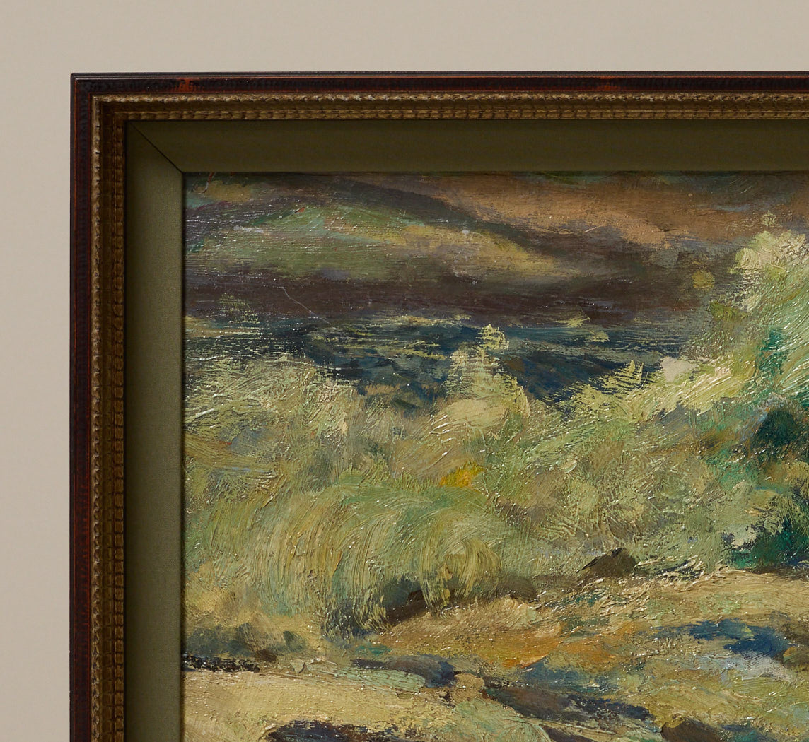 EARLY 20TH CENTURY AUSTRIAN IMPRESSIONIST OCEAN LANDSCAPE BY FRANZ ARTHUR BISCHOFF (1864-1929)