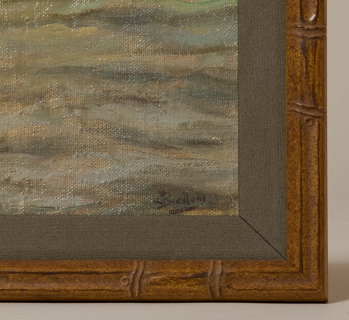 19TH CENTURY ITALIAN IMPRESSIONIST SEASCAPE