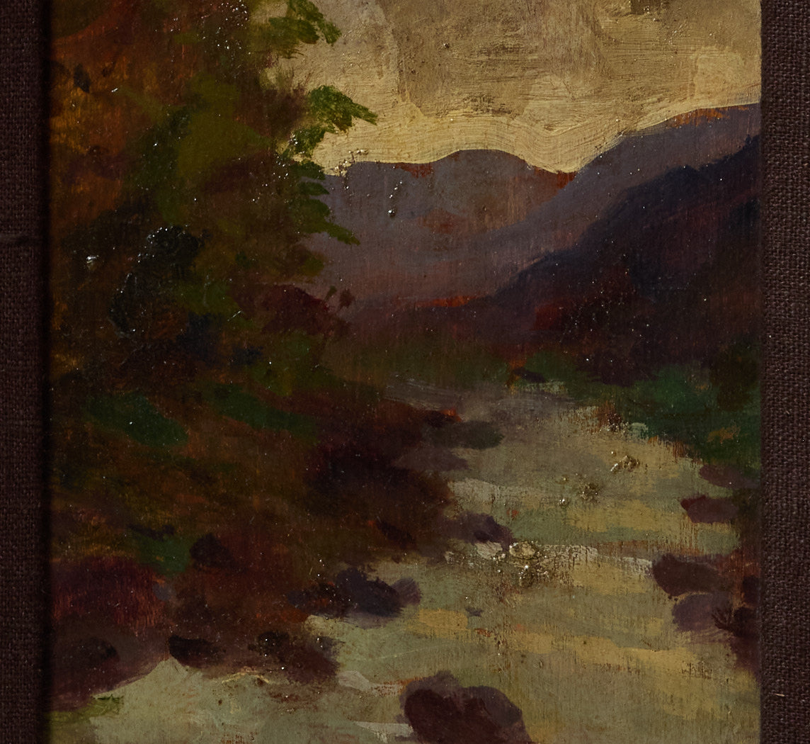 EARLY 20TH CENTURY ROMAN COUNTRYSIDE LANDSCAPE BY FILIBERTO PETITI (1845 - 1924)