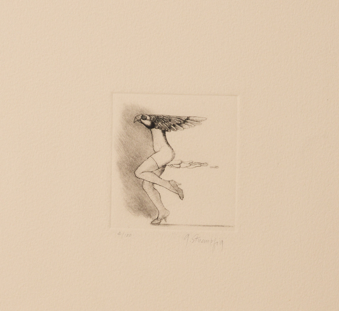 GEORGE STUEMPFIG SURREAL ETCHING VII