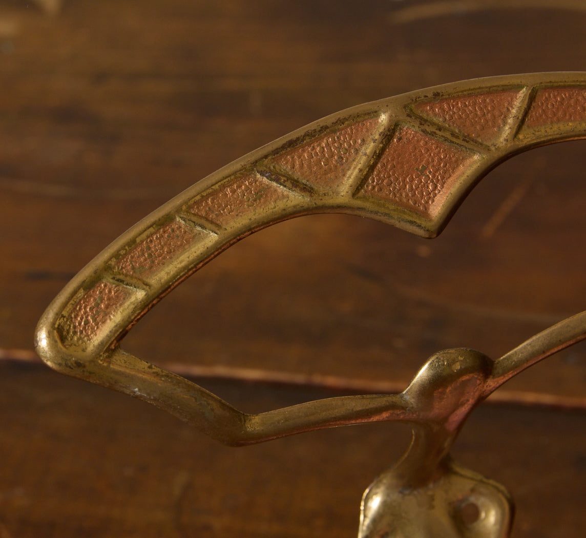 1920S ART NOUVEAU ITALIAN BRASS WALL HOOKS (SET OF 3)