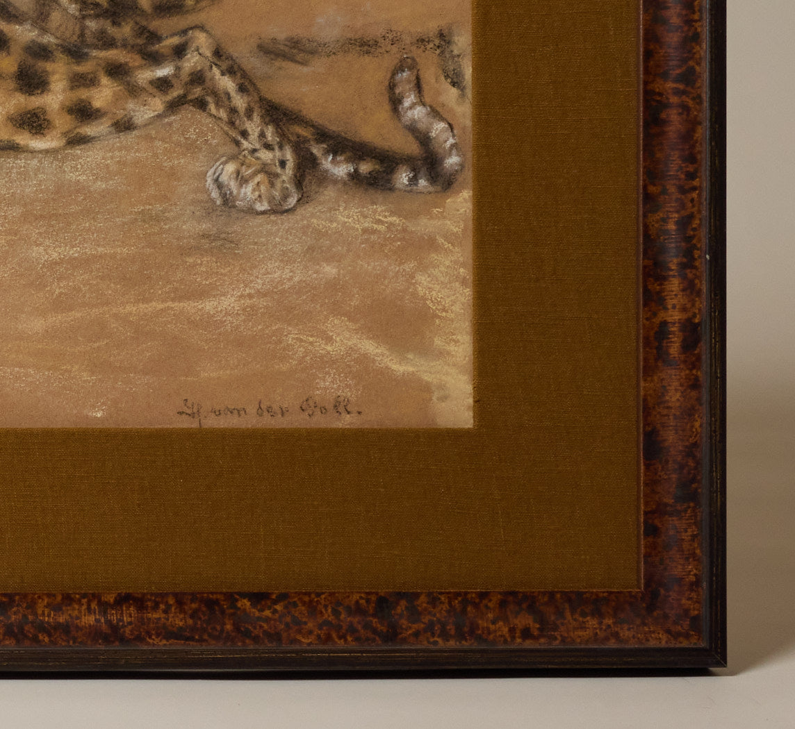 C. 1920S PAIR OF LEOPARDS IN PASTEL