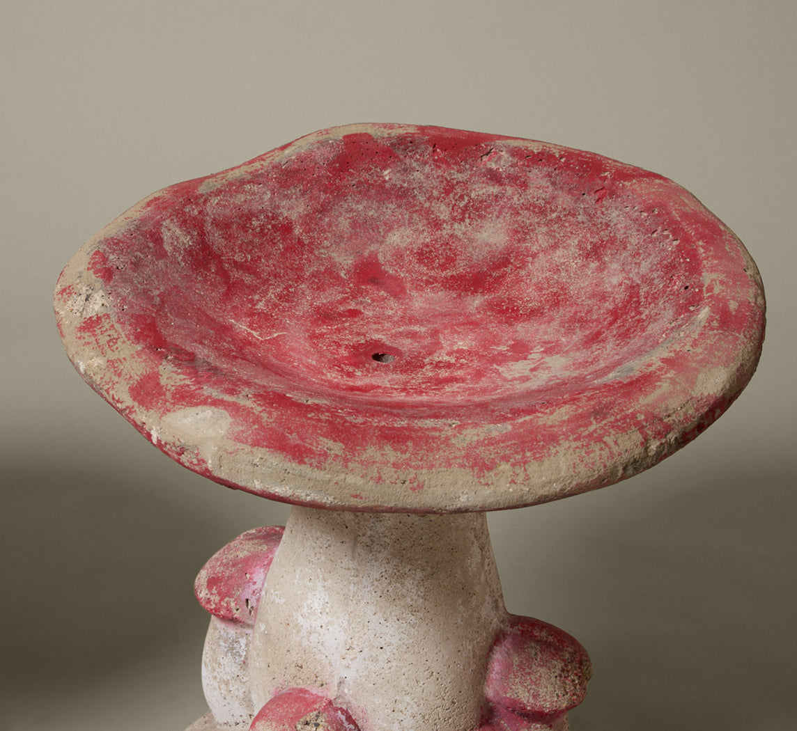 MIDCENTURY FRENCH CAST CONCRETE MUSHROOM GARDEN STOOL