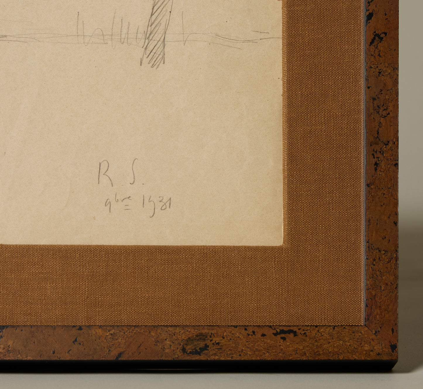 1930S FRENCH PENCIL DRAWING OF A DONKEY