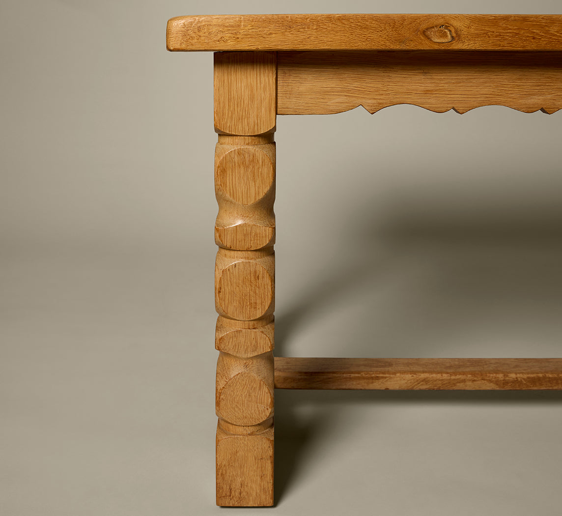 1970S OAK COFFEE TABLE IN THE STYLE OF HENNING KJAERNULF