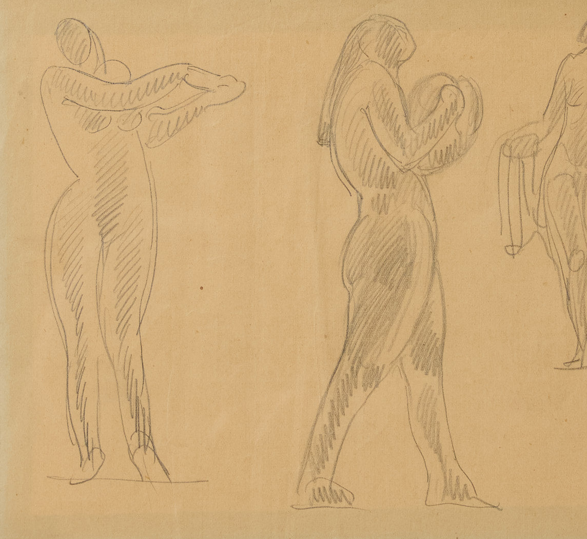 CIRCA 1910 NUDE FIGURAL STUDY BY EDOARDO DE ALBERTIS (1874-1950)