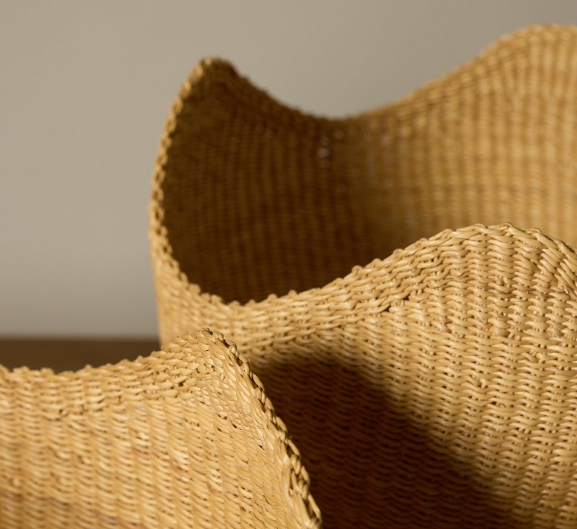 SET OF 3 WICKER NESTING BASKETS