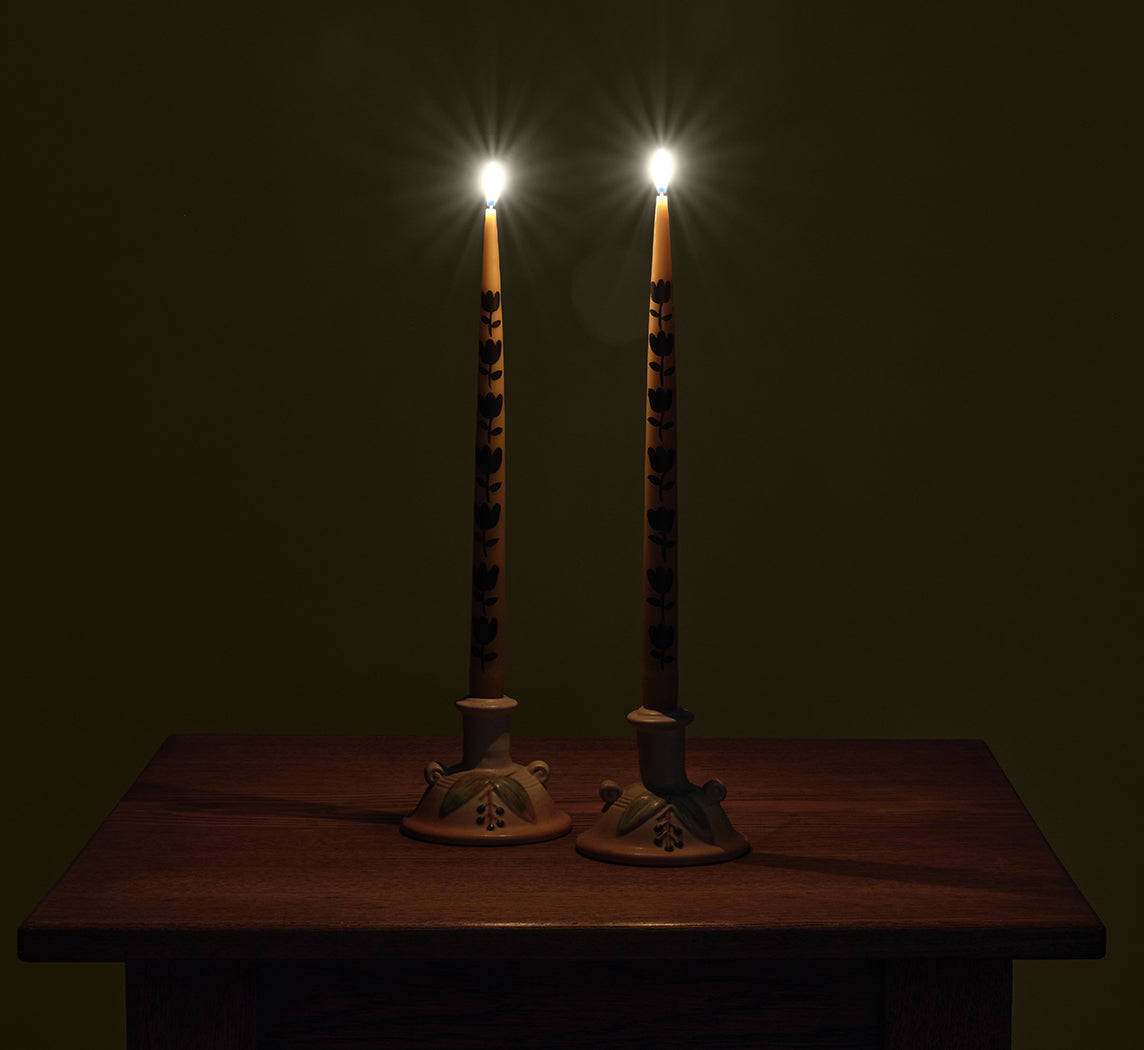 MYSTIC BY ESME TAPERED CANDLE TULIP HONEY