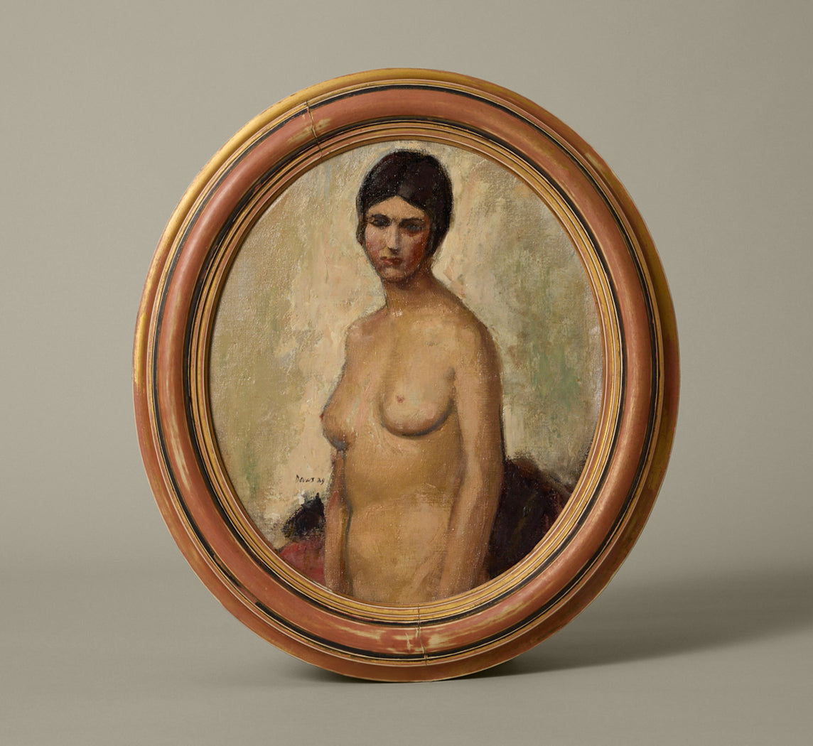 1930S NUDE PORTRAIT IN RESTORED FRAME