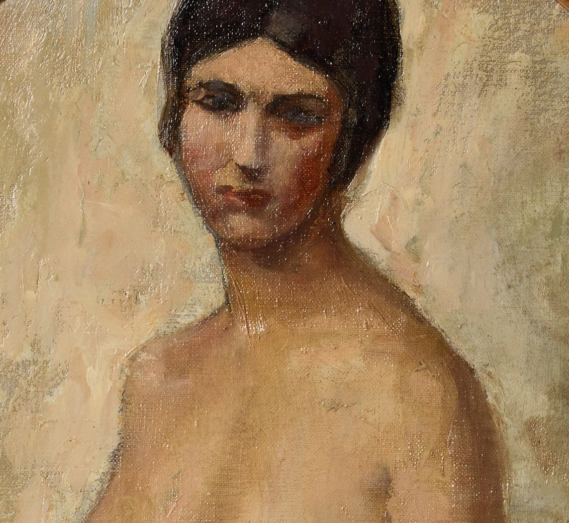 1930S NUDE PORTRAIT IN RESTORED FRAME