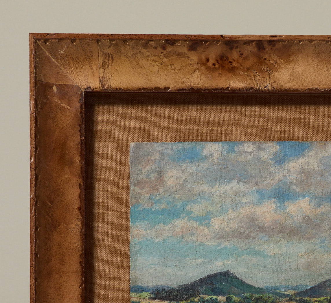 ANTIQUE AMERICAN LANDSCAPE WITH FIELD