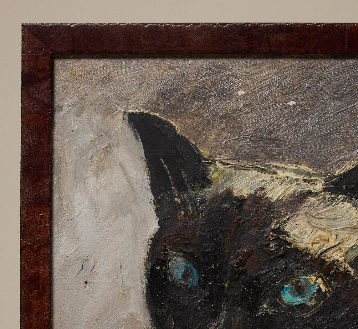 VINTAGE SPANISH PORTRAIT OF A SIAMESE CAT