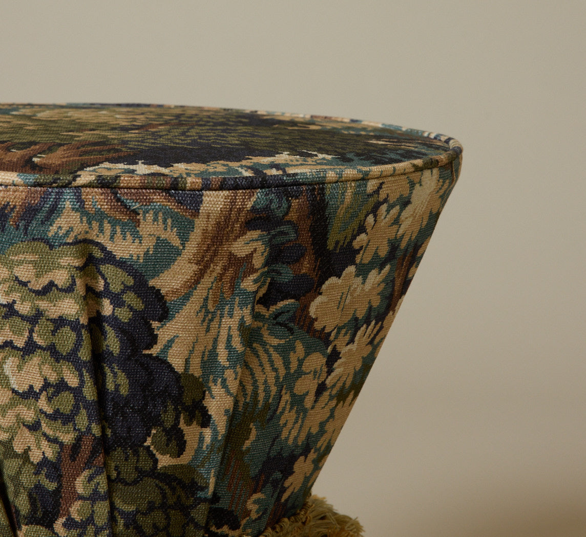 PIERCE & WARD DRUM SIDE TABLE IN WHIDBEY WITH TASSLE