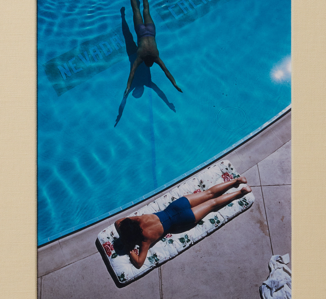 "SWIMMER AND SUNBATHER" BY SLIM AARONS (1916–2006), LIMITED EDITION PRINT