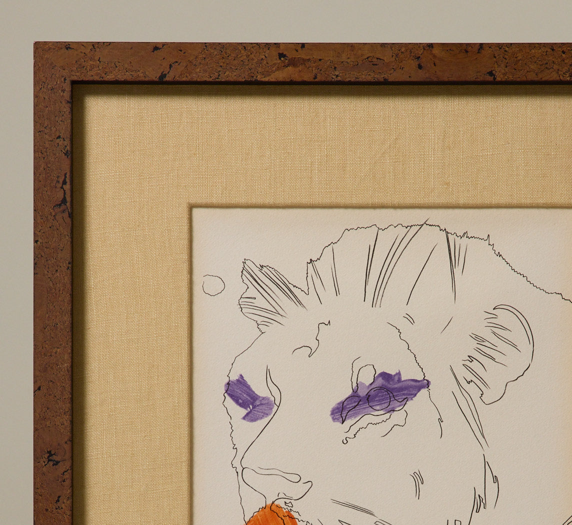 SIGNED LITHOGRAPH OF THE LYON BY ANDY WARHOL, 1975