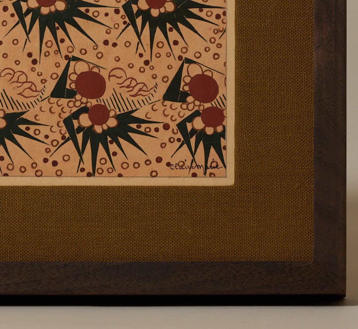 1930S GOUACHE FLORAL PATTERN