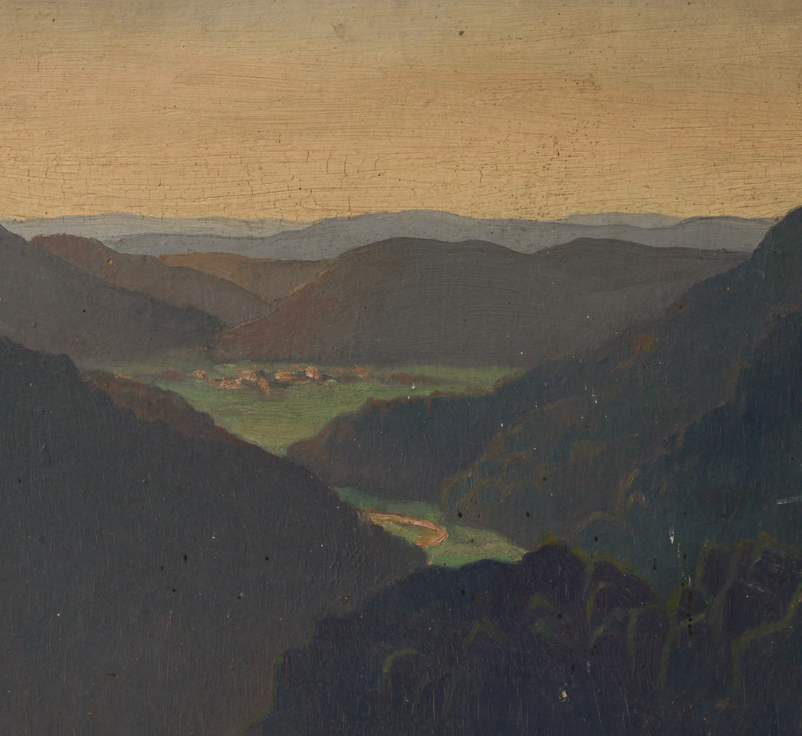 1940S MOUNTAIN LAKE LANDSCAPE