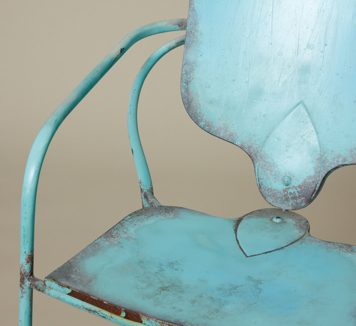 PAIR OF 1960S STEEL PAINTED GARDEN CHAIRS