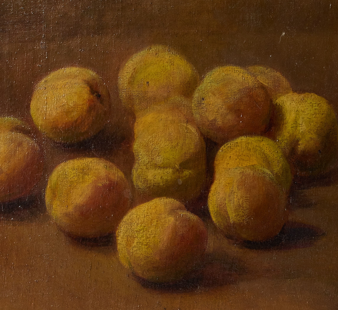 1930S ITALIAN STILL LIFE OF PEACHES