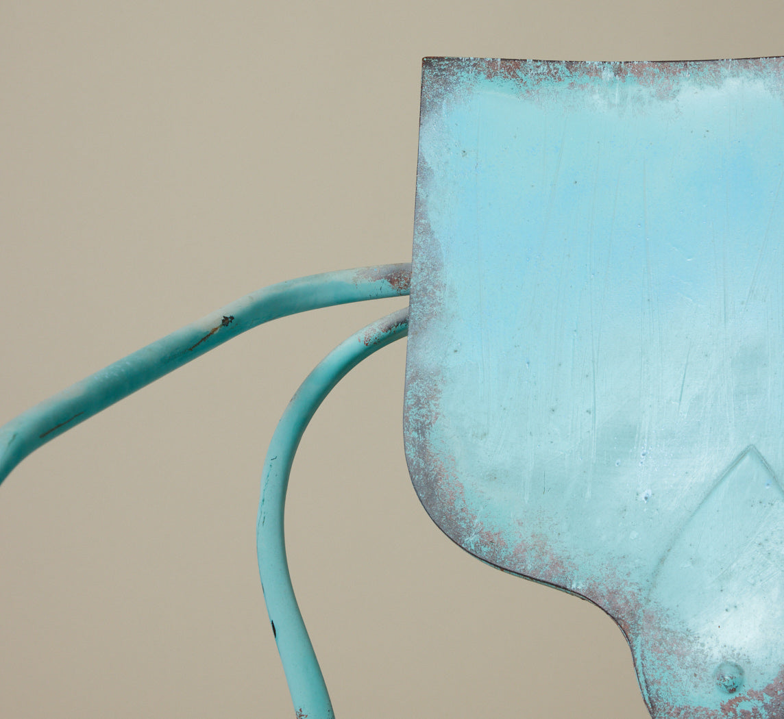 PAIR OF 1960S STEEL PAINTED GARDEN CHAIRS
